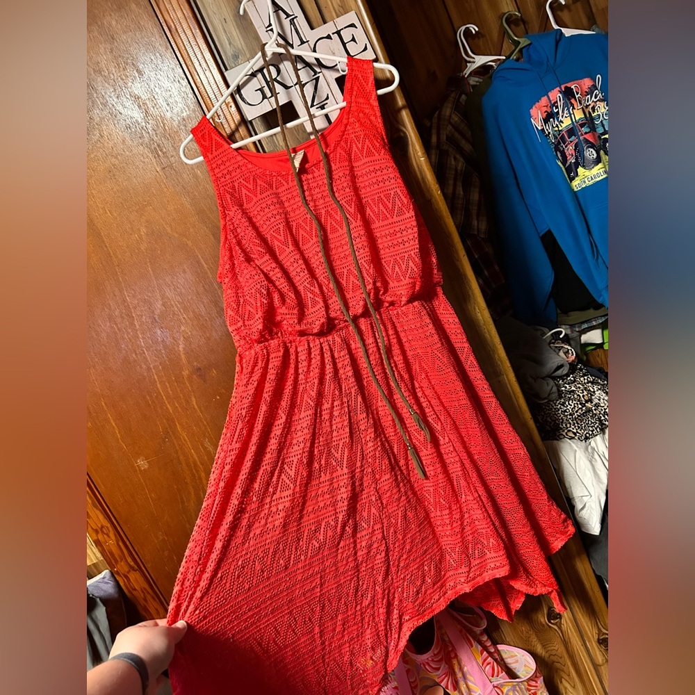 Faded Glory Red/pink Sleeveless Dress 2x